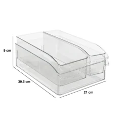 5five 3 bacs de rangements réfrigérateur, Transparent