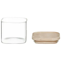 5five 4 bocaux verre empilables couvercle bois