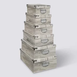 5five 6 boites de rangement, Multicolore