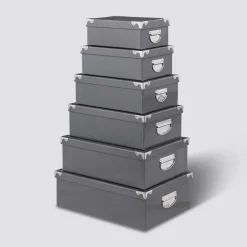 5five 6 boîtes coin métal, Gris