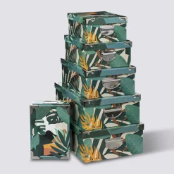 5five 6 boîtes coin métal, Multicolore