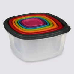 5five 7 boîtes de conservation carrées, Plastique
