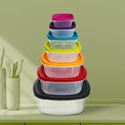 5five 7 boîtes de conservation carrées, Plastique