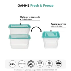 5five 2 boîtes de conservation, 2L