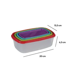 5five 4 boîtes de conservation plastique