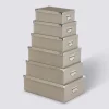 5five 6 boîtes de rangement coin métal, Taupe