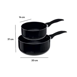 5five 2 casseroles Aluminium forgé, 16/20 cm