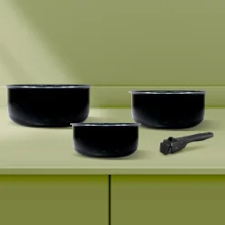 5five 3 casseroles Aluminium poignée amovible, 16/18/20cm