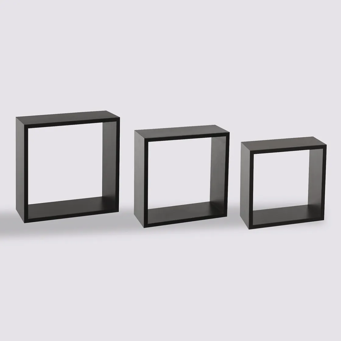 5five 3 grandes étagères murales cube, Noir