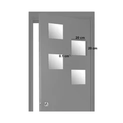 5five 4 miroirs adhésifs carrés, 20x20 cm