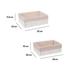 5five 2 paniers de rangement, Blanc