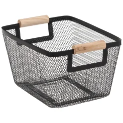 5five 3 paniers de rangement métal, Noir