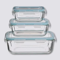5five 3 petites boîtes rect de conservation verre