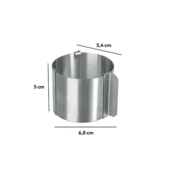 5five 4 petits moules extensibles, Inox