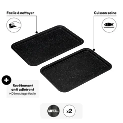 5five 2 plaques de cuisson en acier