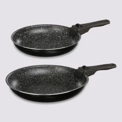 5five 2 poêles Aluminium poignée amovible, 24/28 cm