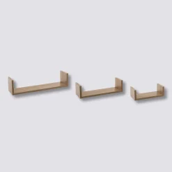 5five 3 étagères murales, Effet bois naturel