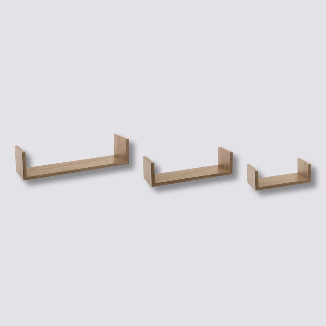 5five 3 étagères murales, Effet bois naturel