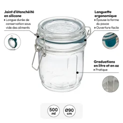 5five 3 terrines verre, 0,5L