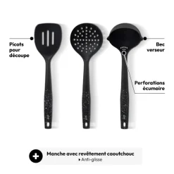 5five 3 ustensiles de cuisine, Noir