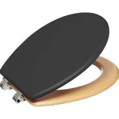 5five Abattant WC Bois, Gris charbon