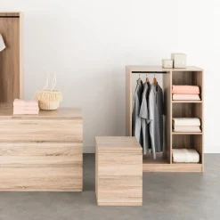 5five Armoire dressing penderie, Effet chêne naturel