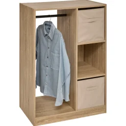 5five Armoire dressing penderie, Effet chêne naturel