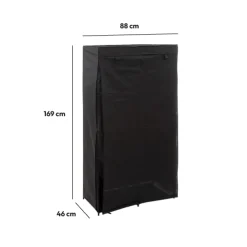 5five Armoire penderie modulable, tissu noir