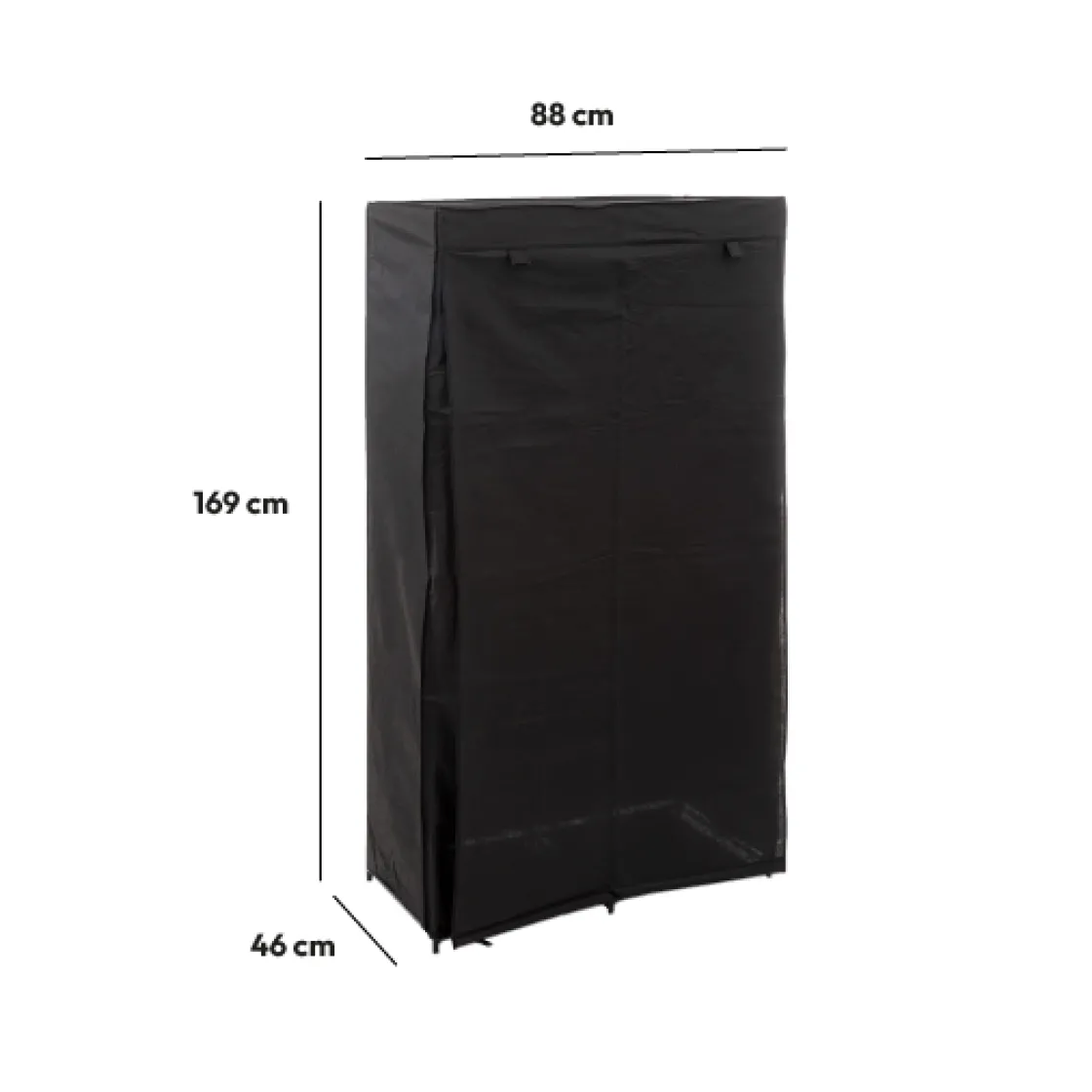 5five Armoire penderie modulable, tissu noir