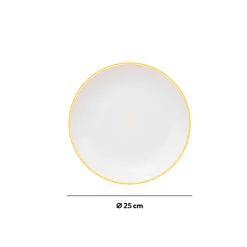 5five Assiette 25 cm, Jaune moutarde