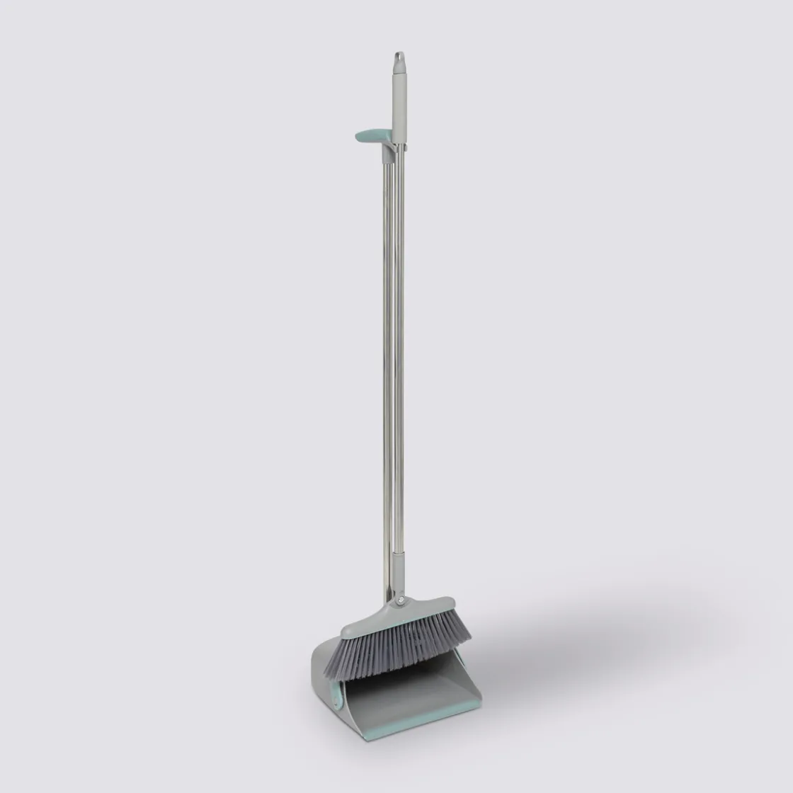 5five Balai et pelle pivotant, Gris et bleu