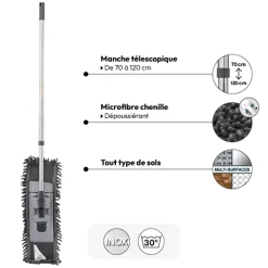 5five Balai télescopique microchenille