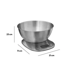 5five Balance digitale avec bol, Inox