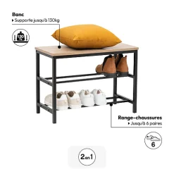 5five Banc range-chaussures 2 niveaux