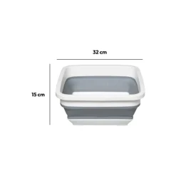 5five Bassine retractable 8L -  Blanc, Gris