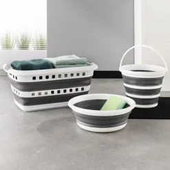 5five Bassine retractable 8L -  Blanc, Gris