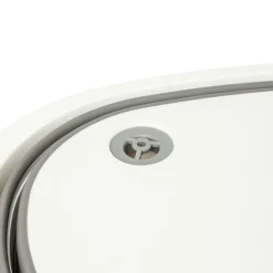 5five Bassine rétractable avec bouchon 8L, Gris et blanc