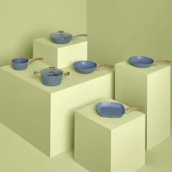 5five Batterie de cuisine en aluminium forgé, 4 pièces + 6 protections