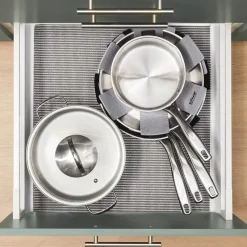 5five Batterie de cuisine en inox, 4 pièces + 6 protections