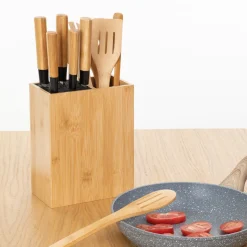 5five Bloc 5 couteaux & 5 ustensiles, manche bambou