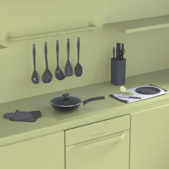 5five Bloc de 5 couteaux et ciseau, Gris