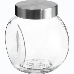5five Bocal verre à bonbons couvercle inox 2,1L