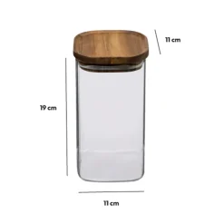 5five Bocal verre couvercle acacia 1,3L