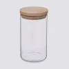 5five Bocal verre couvercle bois 1L