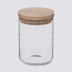 5five Bocal verre couvercle bois 0,6L