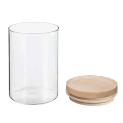 5five Bocal verre couvercle bois 0,6L