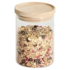 5five Bocal verre couvercle bois 0,6L