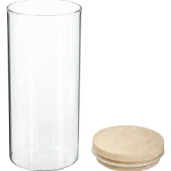 5five Bocal verre couvercle bois 1,3L