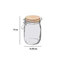 5five Bocal verre couvercle pin, 1L