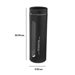 5five Bocal verre et métal 1,9L, Noir